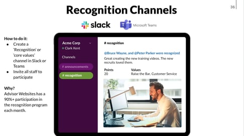 use slack to recognize good work in your team